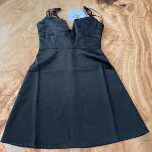 Princess Polly black mink dress